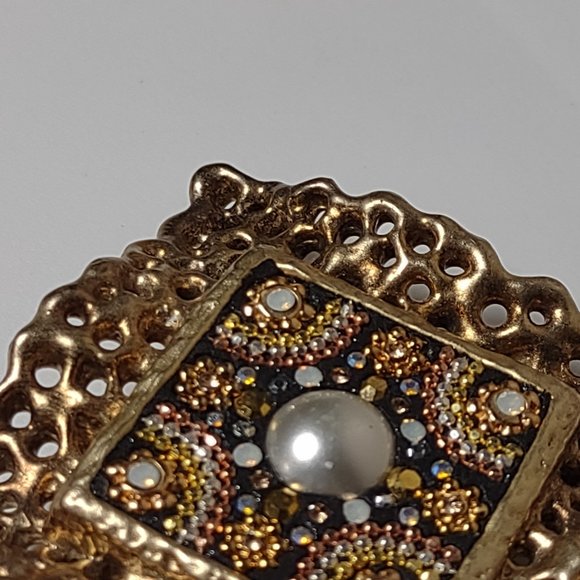 Vintage Lightweight Square Brooch - Picture 9 of 12